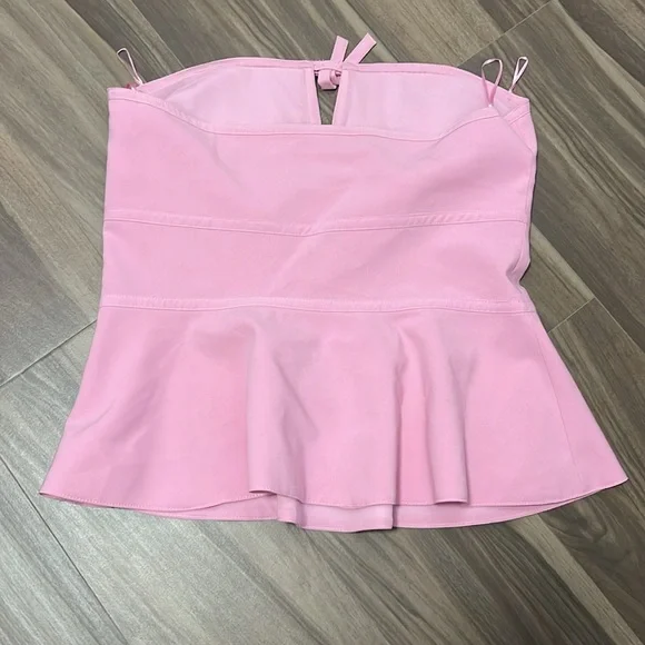 NWT Zara Strapless Pink Bow Top - Picture 8 of 12